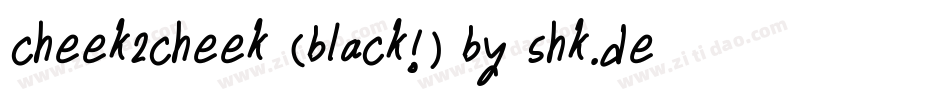 cheek2cheek (black!) by shk.dezign字体转换